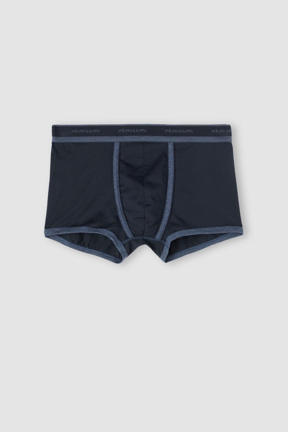 Intimissimi Stretch Supima® Katoenen Boxer Shorts with Logo Detail Blauw Blauw Blauw | 37280CXVA