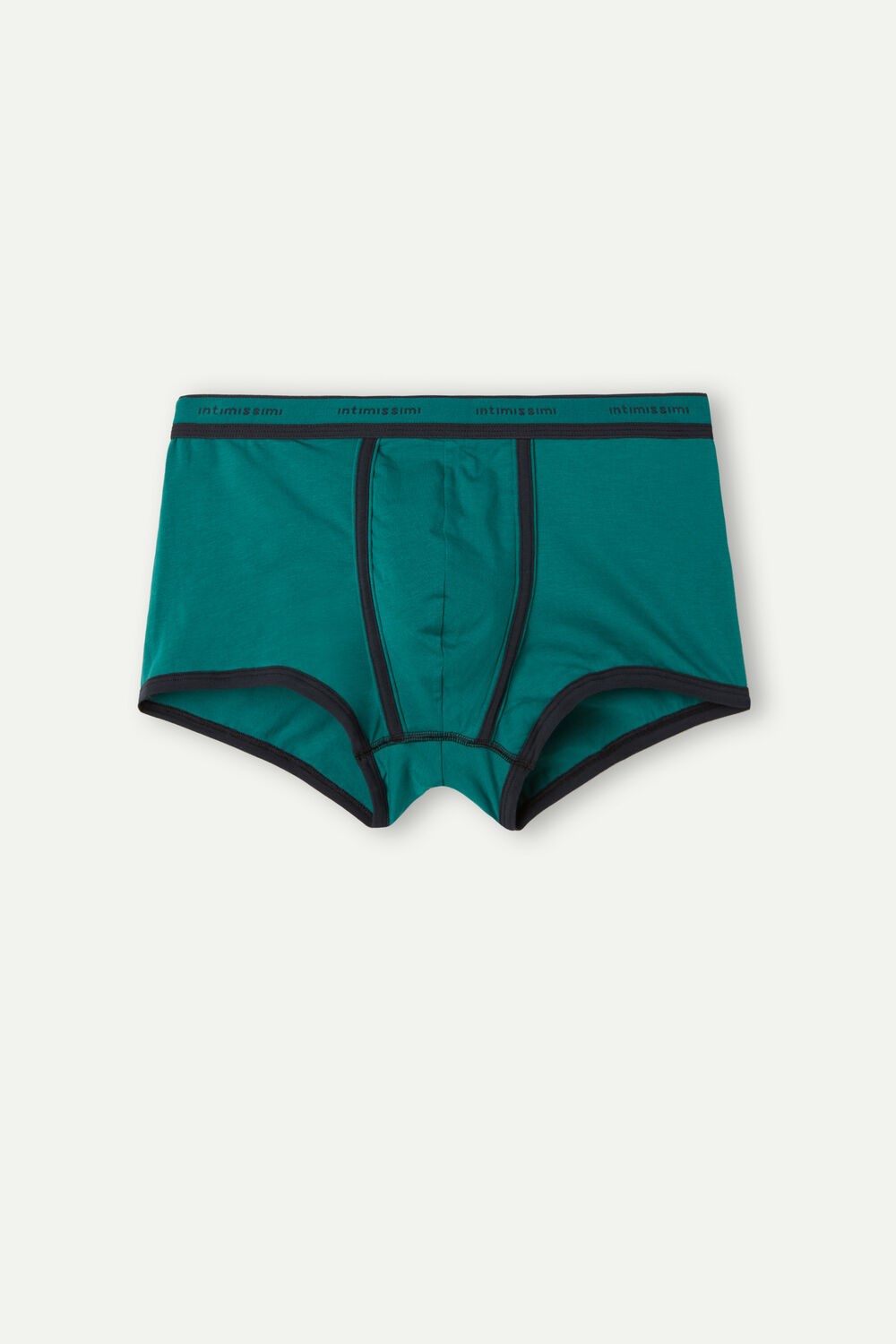 Intimissimi Stretch Supima® Katoenen Boxer Shorts with Logo Detail Groen Groen Blauw | 45963SPWA