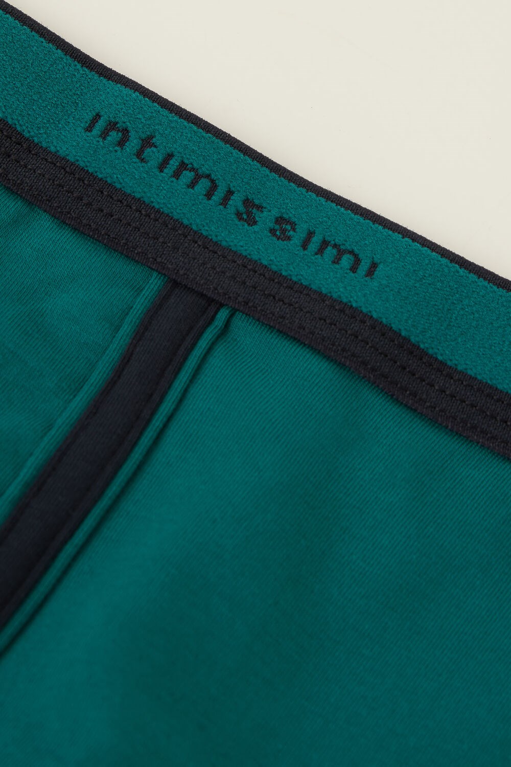 Intimissimi Stretch Supima® Katoenen Boxer Shorts with Logo Detail Groen Groen Blauw | 45963SPWA