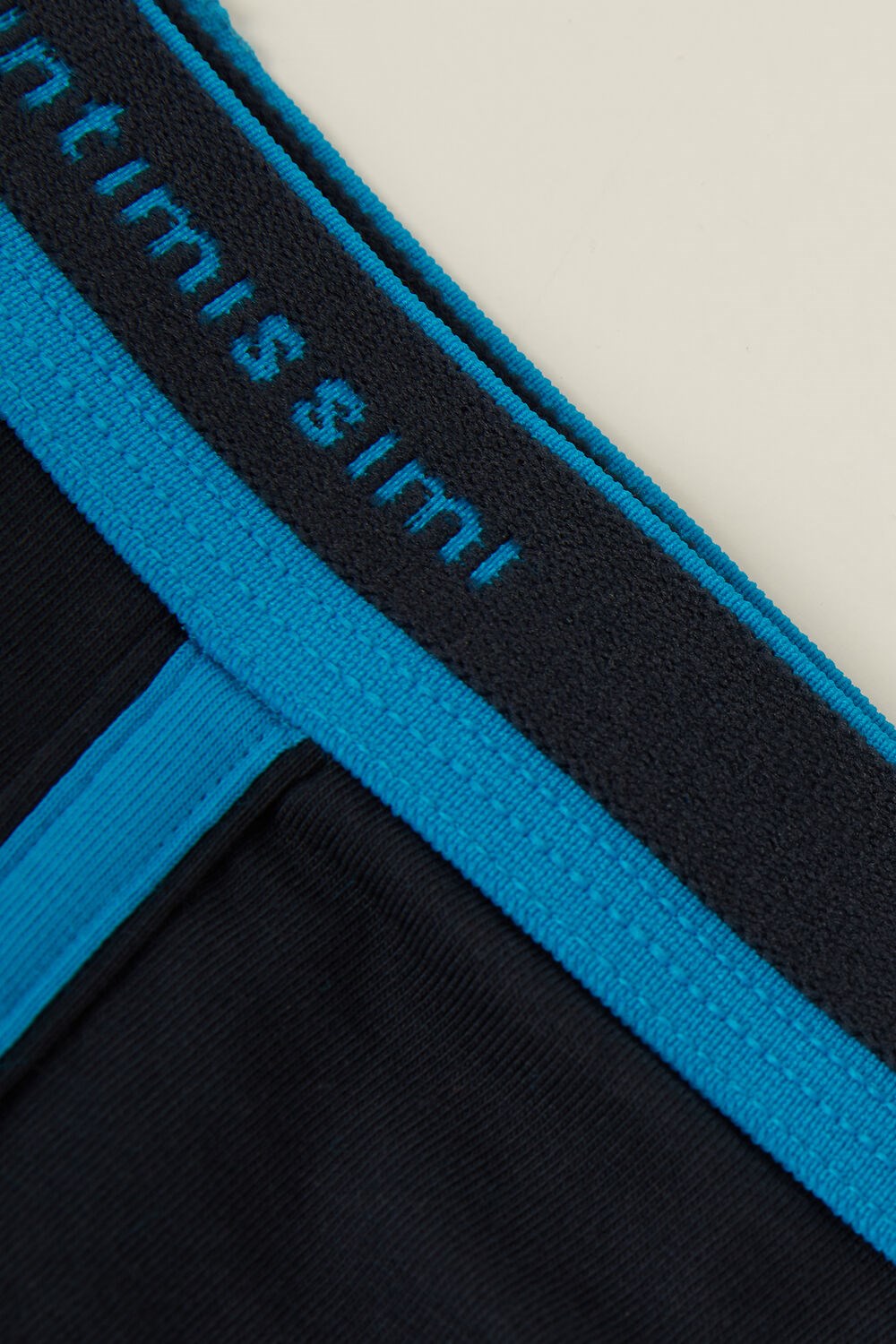 Intimissimi Stretch Supima® Katoenen Boxer Shorts with Logo Detail Zwart Blauw | 54689ISJE