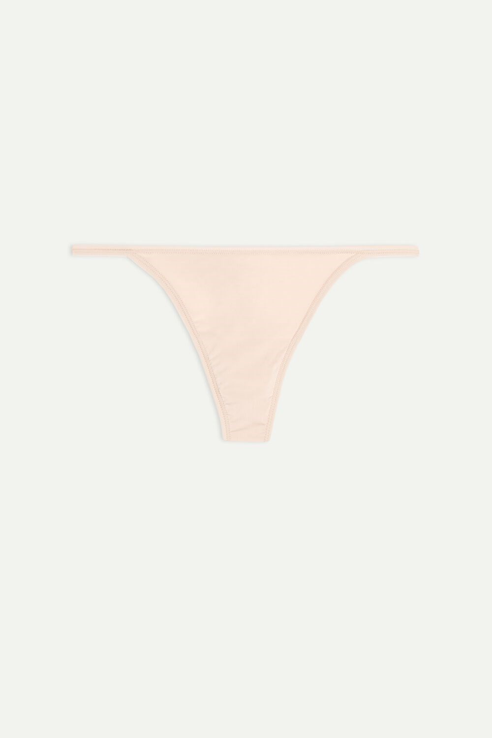 Intimissimi String with Ultralight Microfiber Straps Beige | 97265EXKC