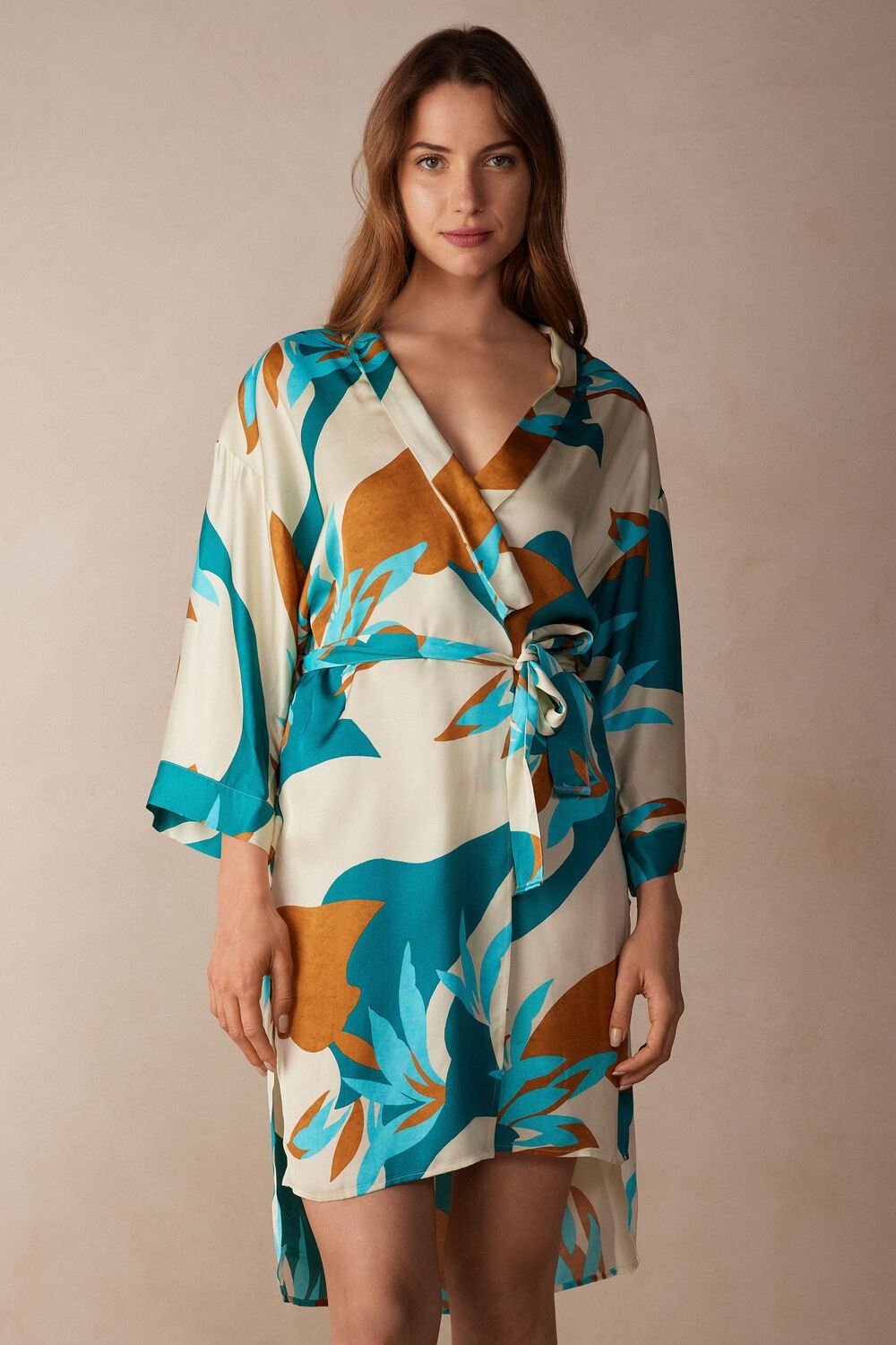 Intimissimi Summer Vibes Viscose Satin Kimono Gekleurd | 60394CIGW