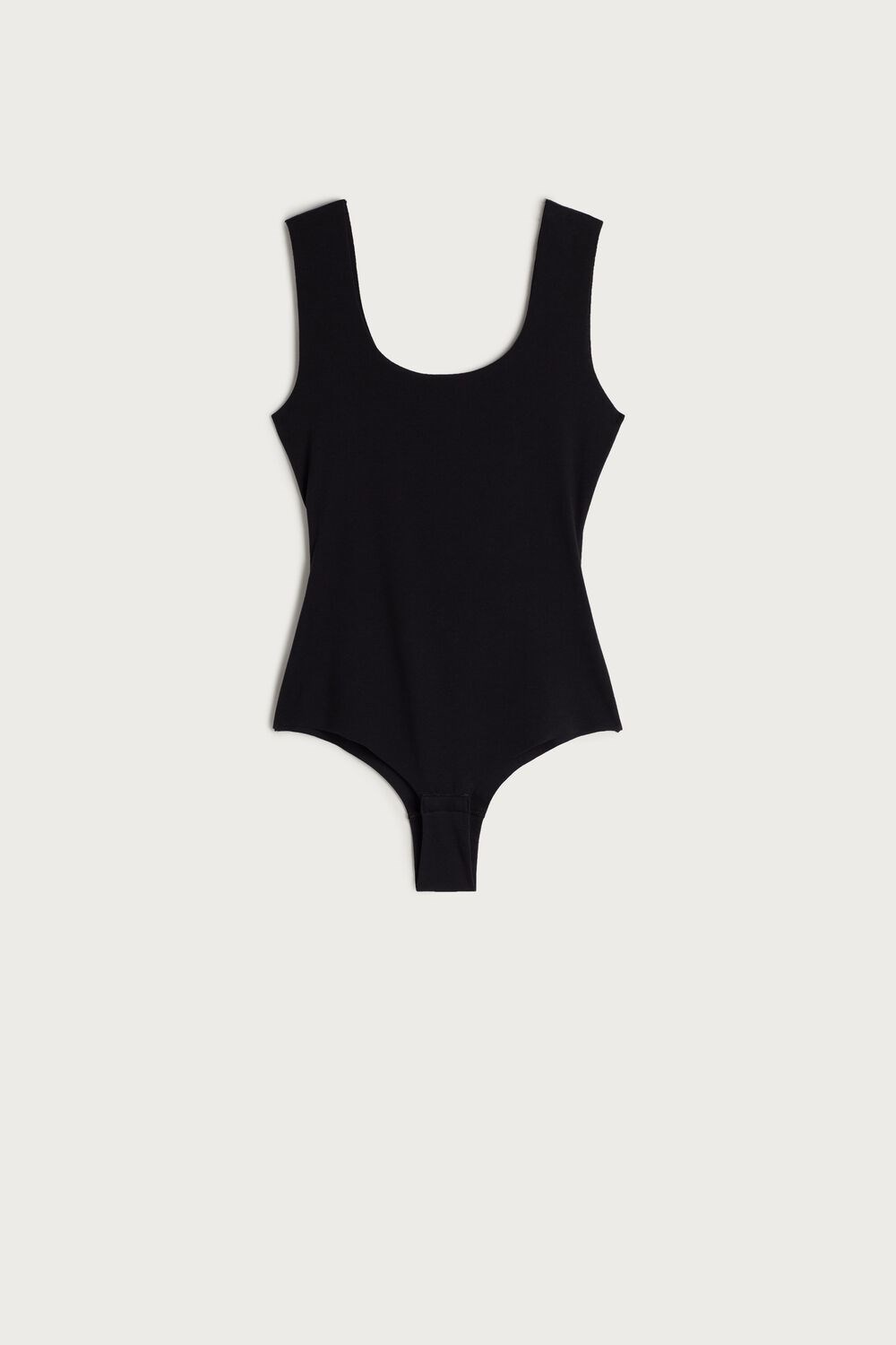 Intimissimi Supima Katoenen® Scoop Neck Bodysuit Zwart Zwart | 07835OPBF