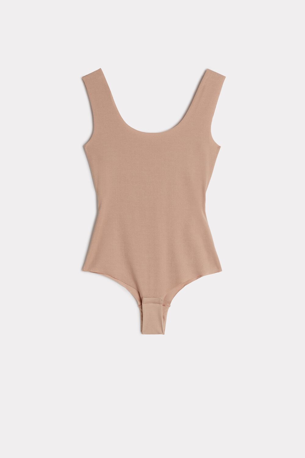 Intimissimi Supima Katoenen® Scoop Neck Bodysuit Beige | 91260YIWE