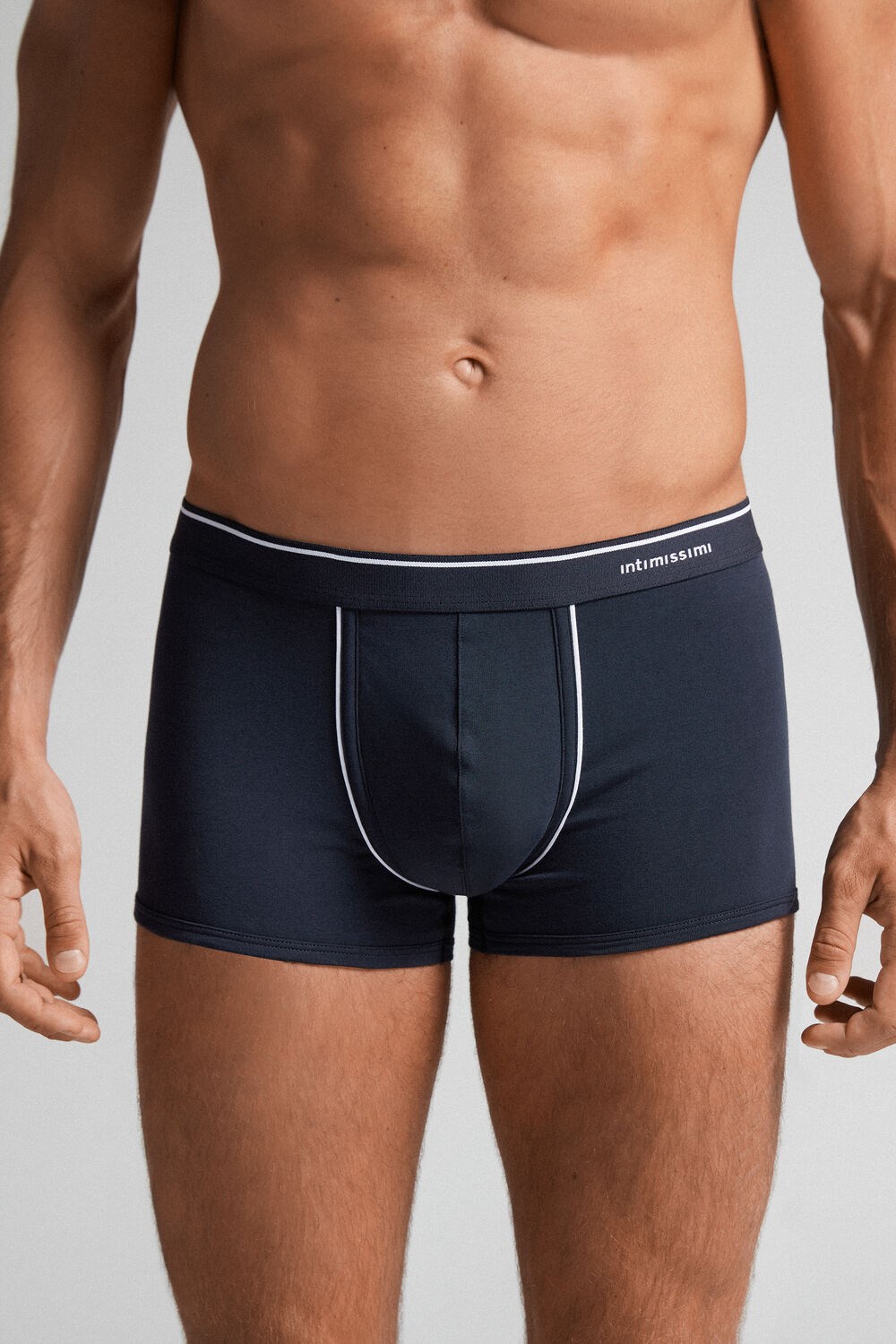 Intimissimi Supima® Katoenen Boxers Blauw Blauw Wit | 54189VOYJ