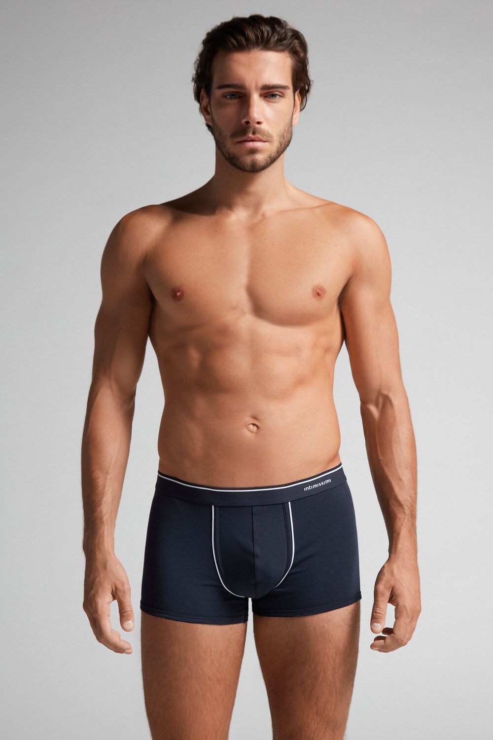 Intimissimi Supima® Katoenen Boxers Blauw Blauw Wit | 54189VOYJ