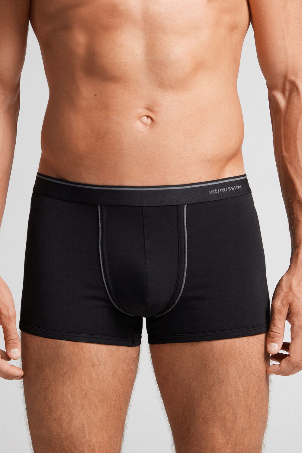 Intimissimi Supima® Katoenen Boxers Zwart Zwart Grijs | 76218AWRF