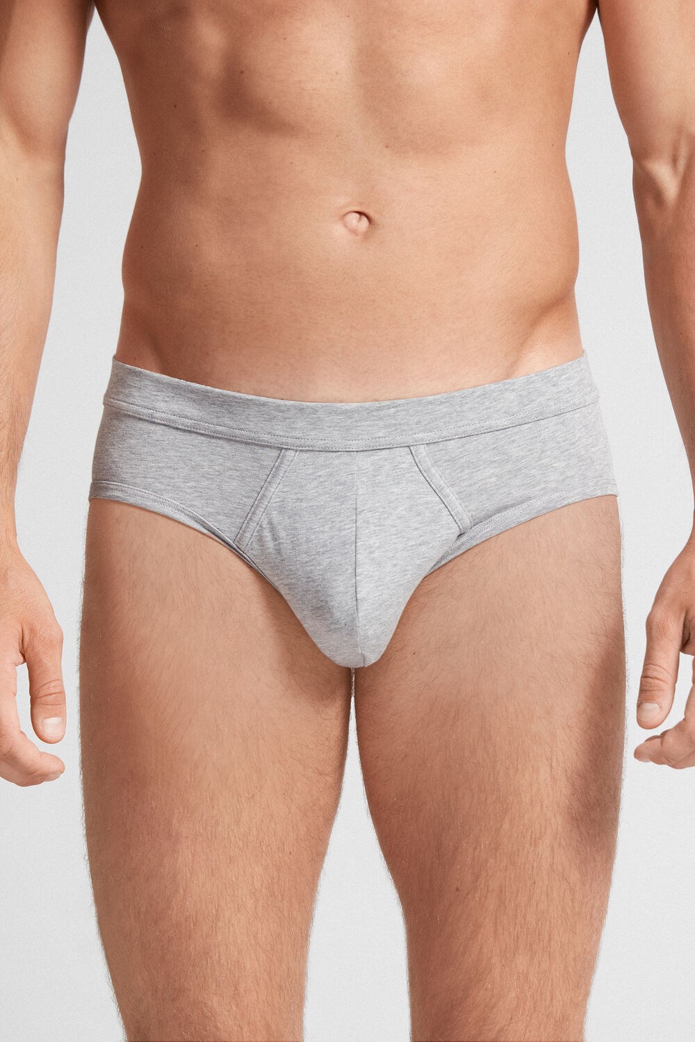 Intimissimi Supima® Katoenen Briefs Grijs Lichtgrijs | 51029VFEX