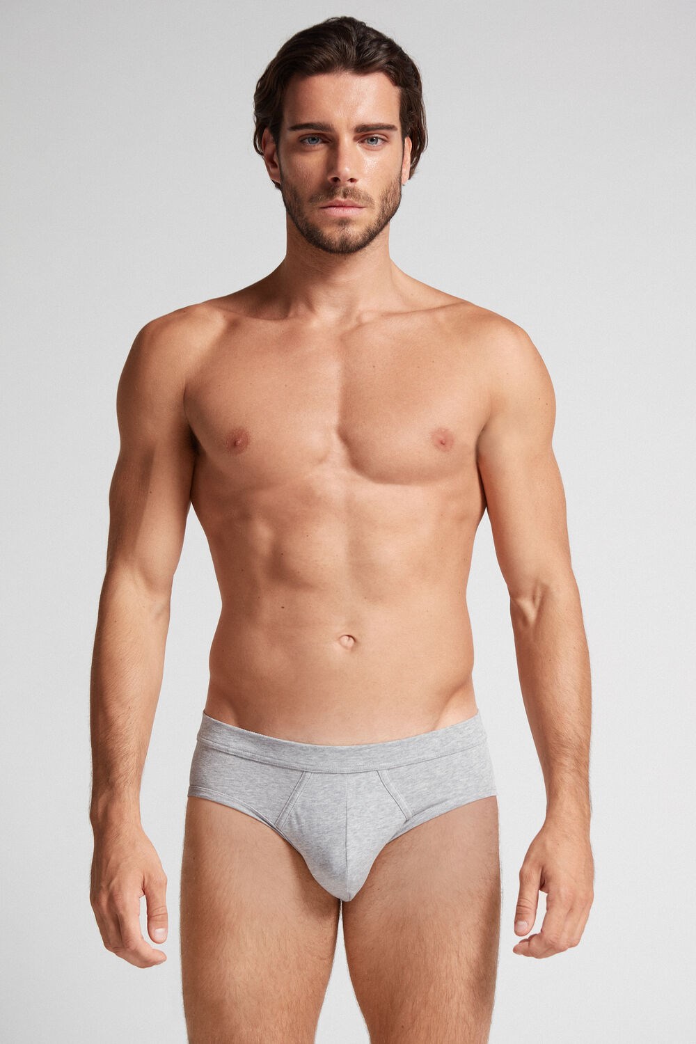 Intimissimi Supima® Katoenen Briefs Grijs Lichtgrijs | 51029VFEX