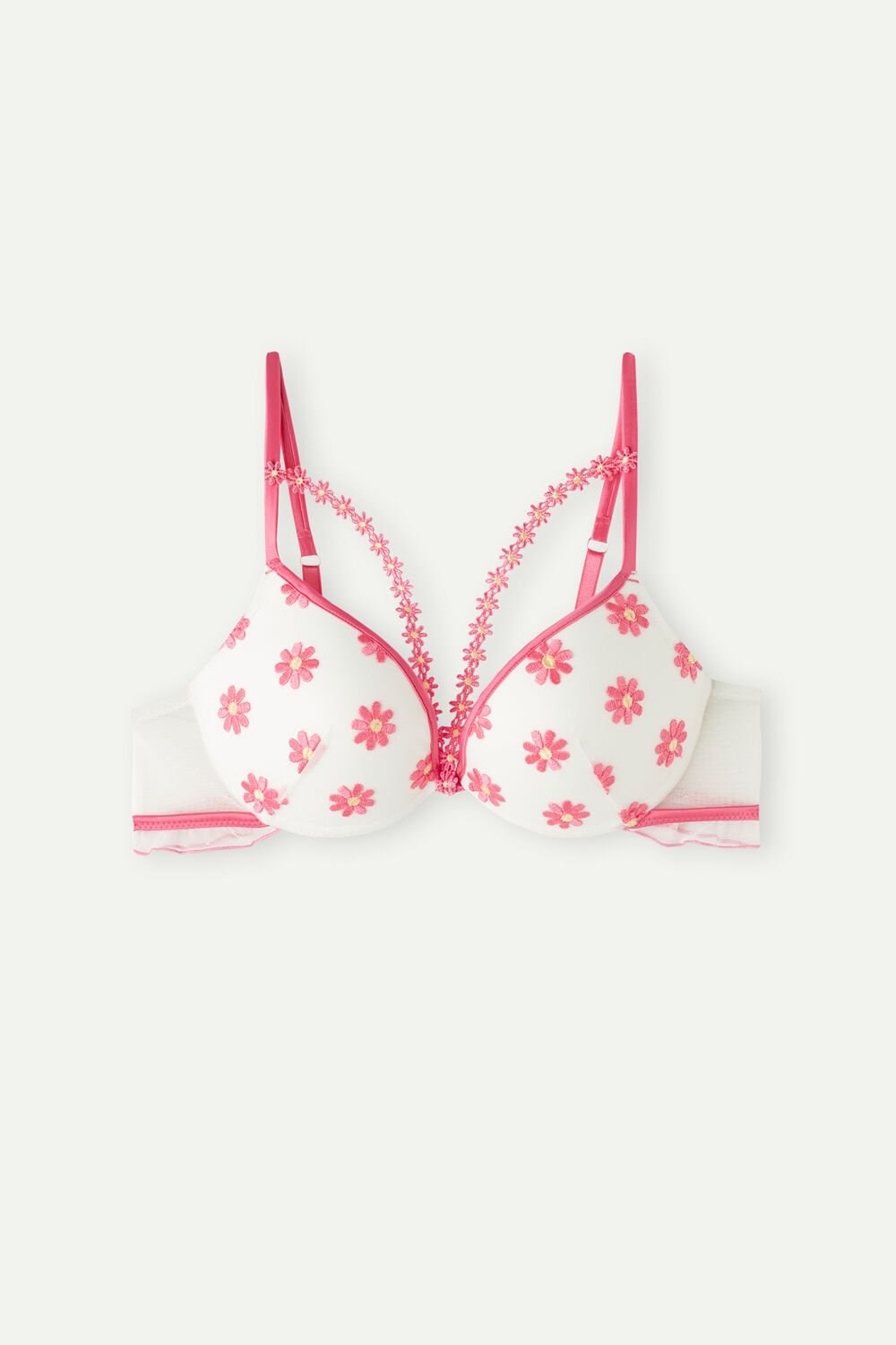 Intimissimi Sweet Like Daisies Simona Super Push-up Bra Wit Fuchsie Roze Wit | 54167YLSX