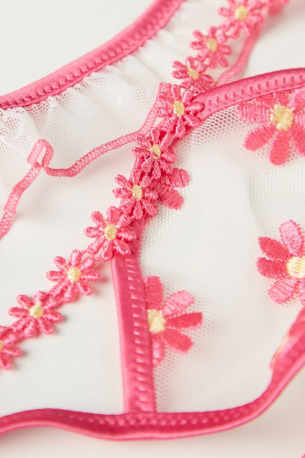 Intimissimi Sweet Like Daisies ‘80s Stijl String Wit Fuchsie Roze Wit | 42089QHWP