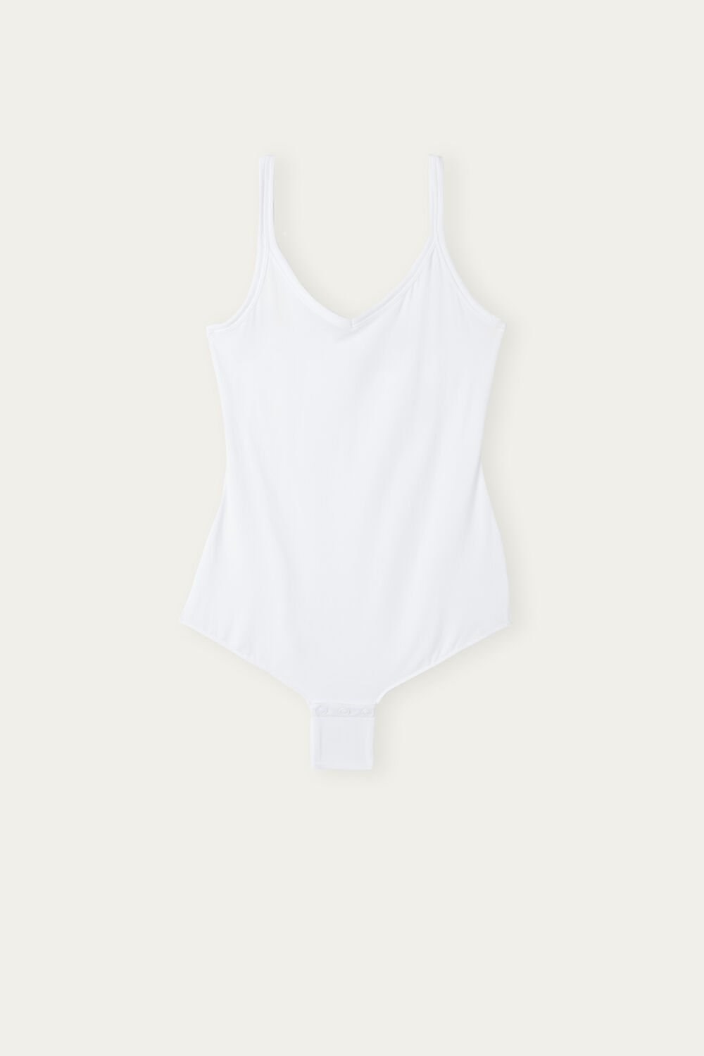 Intimissimi Tank Stijl Bodysuit in Supima® Ultralight Katoenen Wit | 16478WSYQ