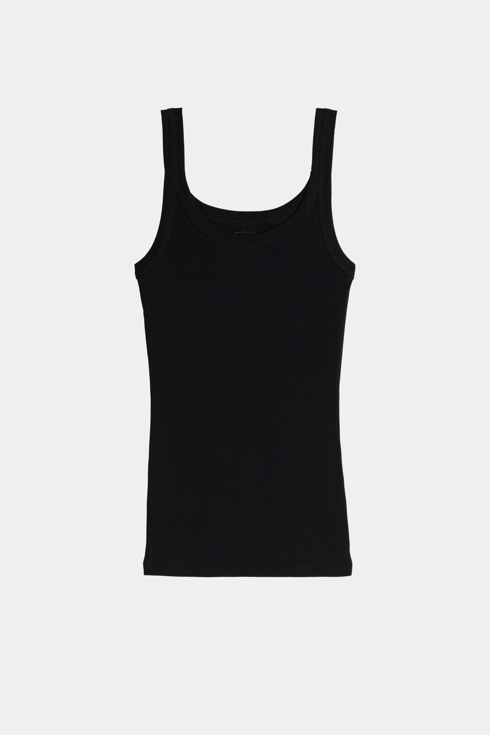 Intimissimi Tank Top in Supima® Katoenen Zwart Zwart | 14058BINJ