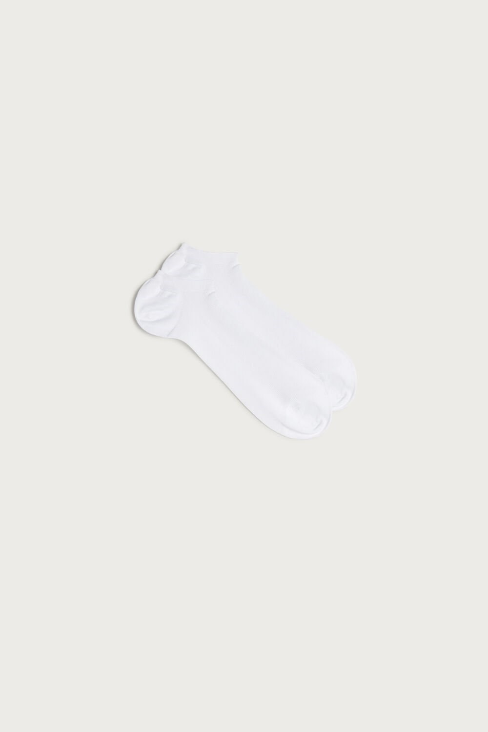 Intimissimi Tartan Katoenen Geribbeld Trainer Socks Wit | 05891VWIN