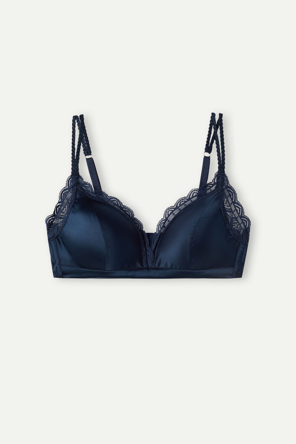 Intimissimi Tiziana Silk and Kanten Triangle Bra Blauw Blauw | 39756FPYS