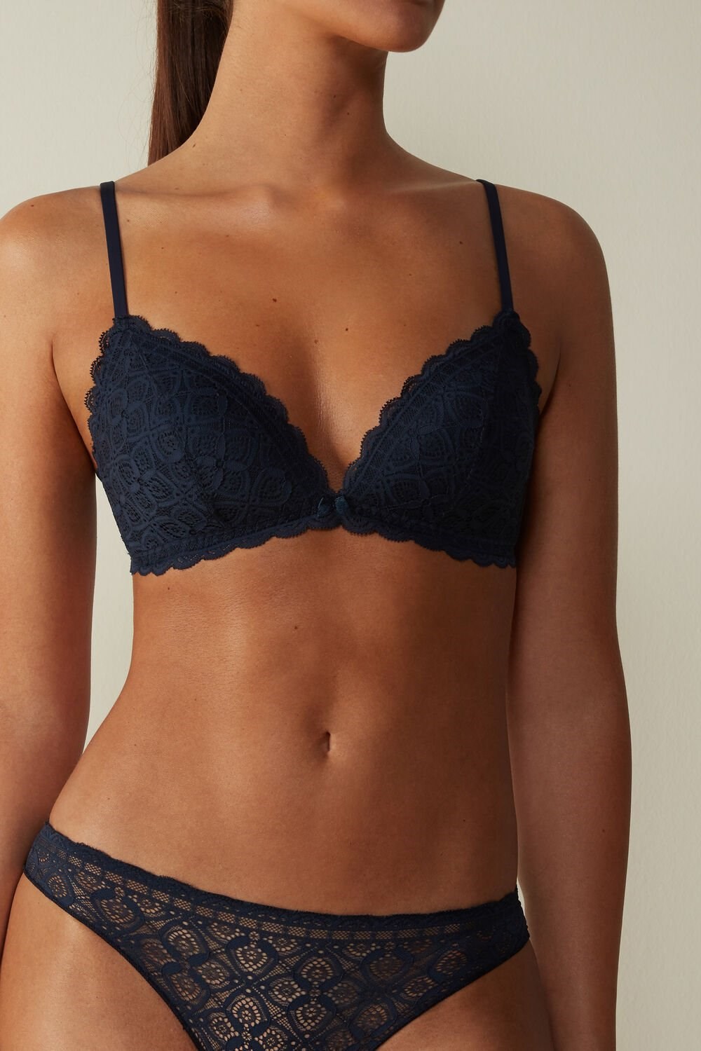 Intimissimi Tiziana Triangle Bra in Kanten Blauw Blauw | 04815XWLH