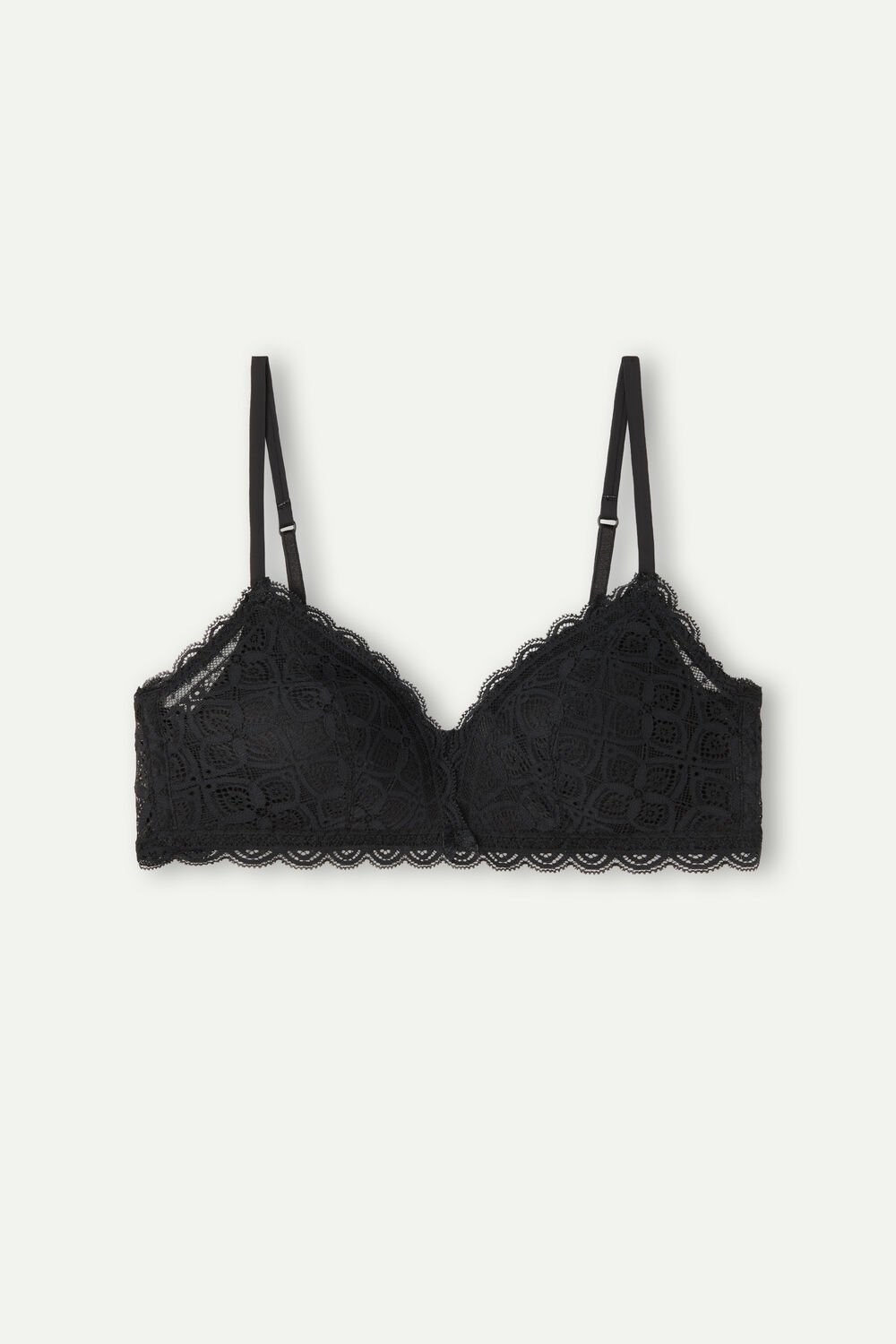 Intimissimi Tiziana Triangle Bra in Kanten Zwart Zwart | 90471CGOP