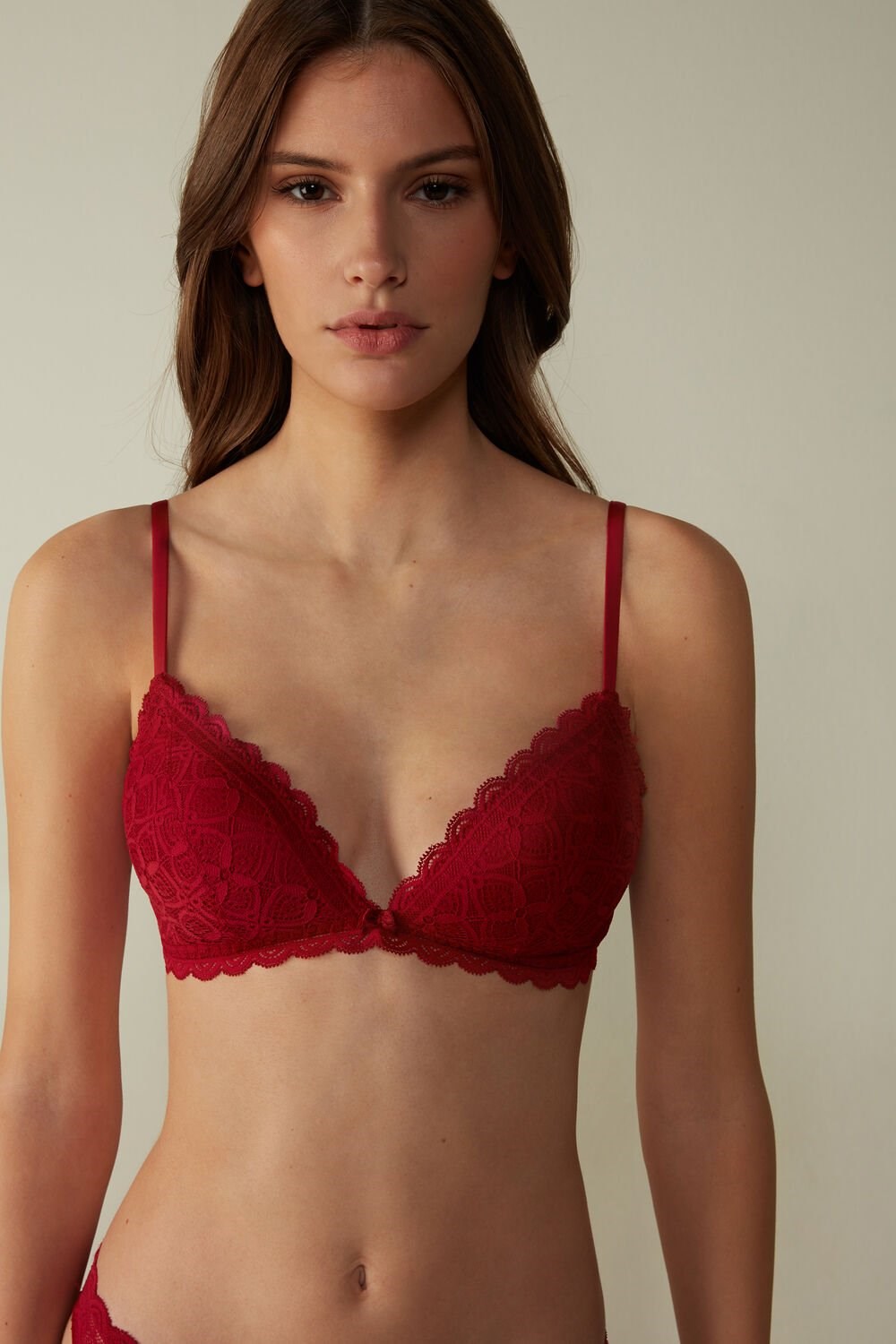 Intimissimi Tiziana Triangle Bra in Kanten Rood Rood | 91806HFNQ