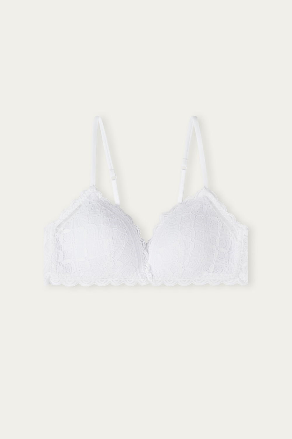 Intimissimi Tiziana Triangle Bra in Kanten Wit Wit | 94286YSXH