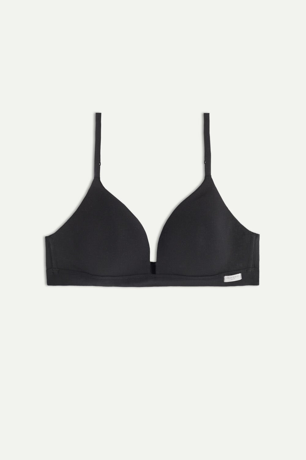 Intimissimi Tiziana Triangle Bra in Katoenen Zwart Zwart | 63492DOTN