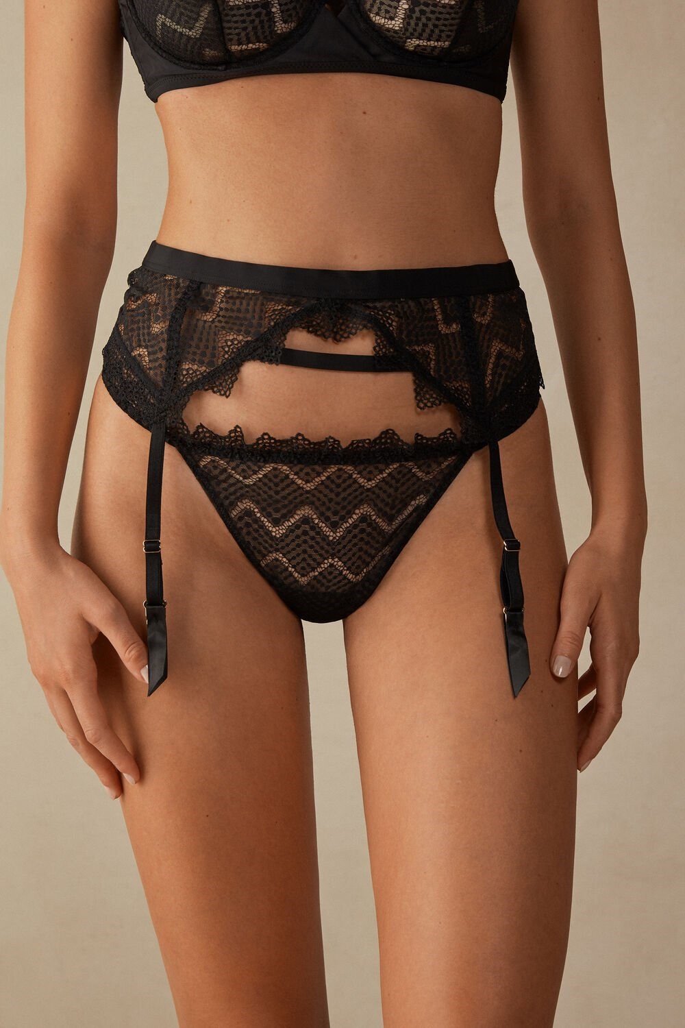 Intimissimi Urban Nomad Garter Belt Zwart Zwart | 65942NIJY