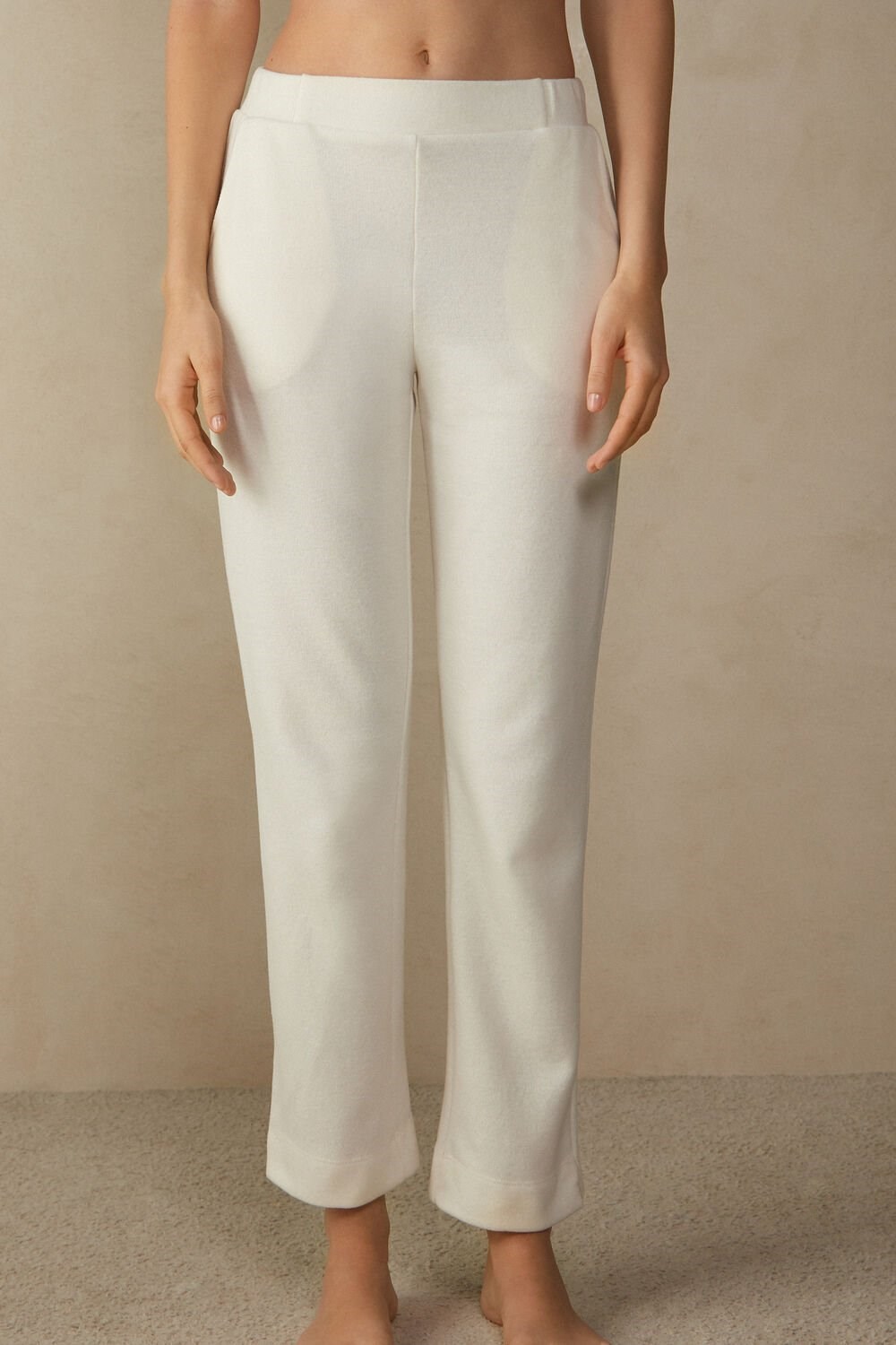 Intimissimi Warm Cuddles Full Length Pants Wit Room | 03265KNIY