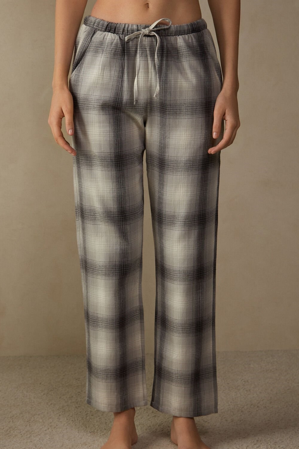 Intimissimi Warm Cuddles Pants in Brushed Cloth Grijs Grijs Wit | 40687YGAJ