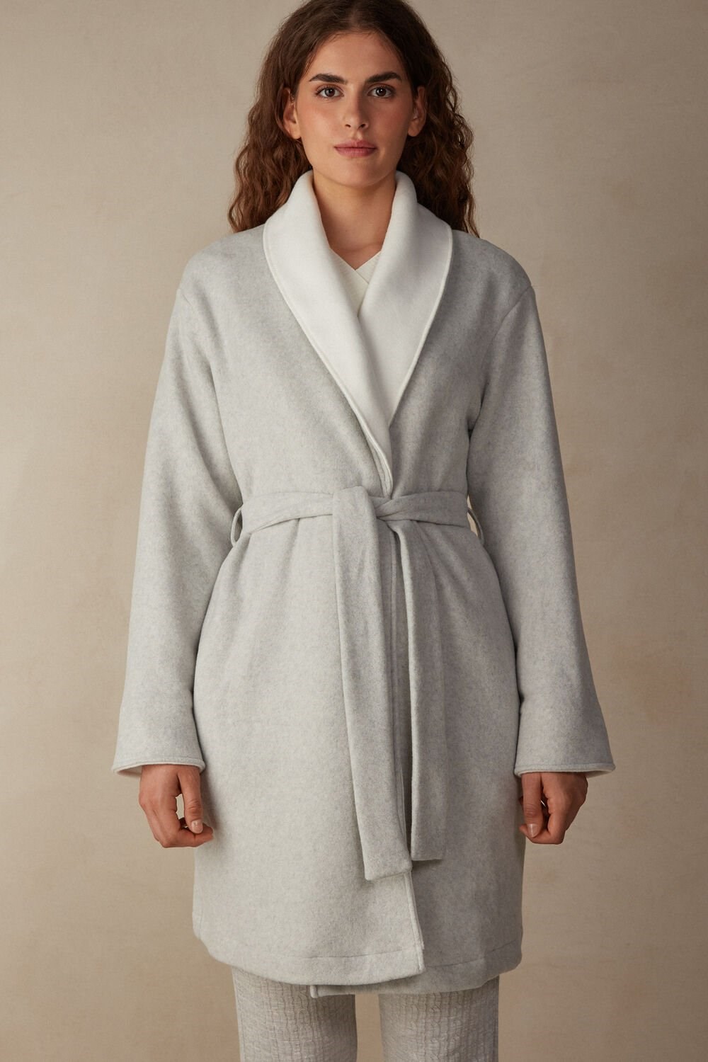 Intimissimi Warm Cuddles Robe Grijs Grijs Wit | 78326DQKB