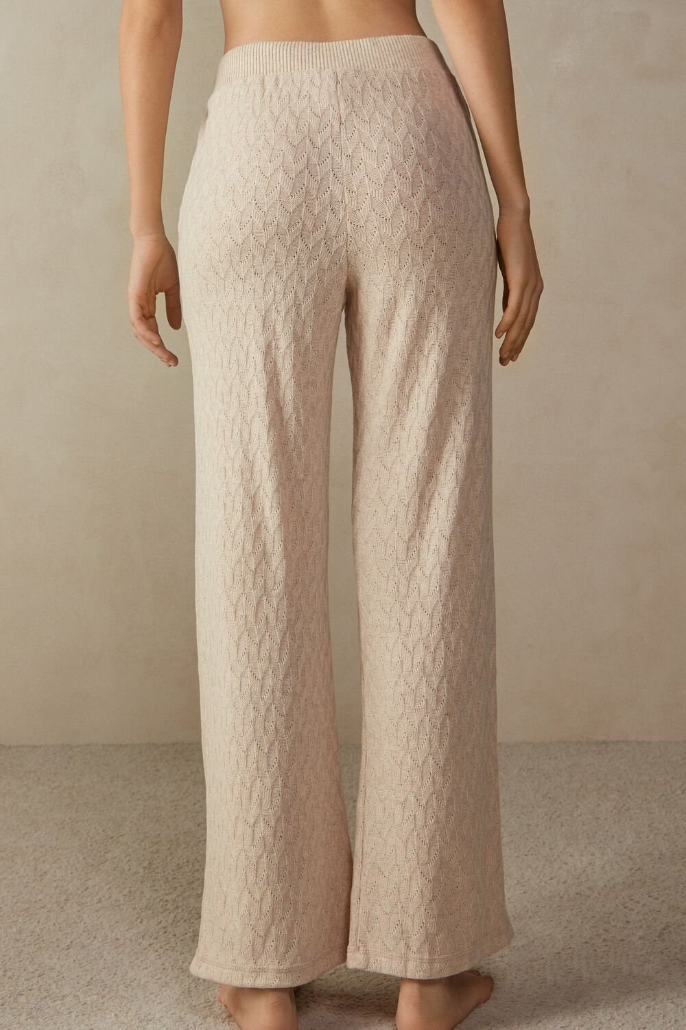 Intimissimi Winter Braid Full Length Jacquard Pants Beige | 45873VKLR