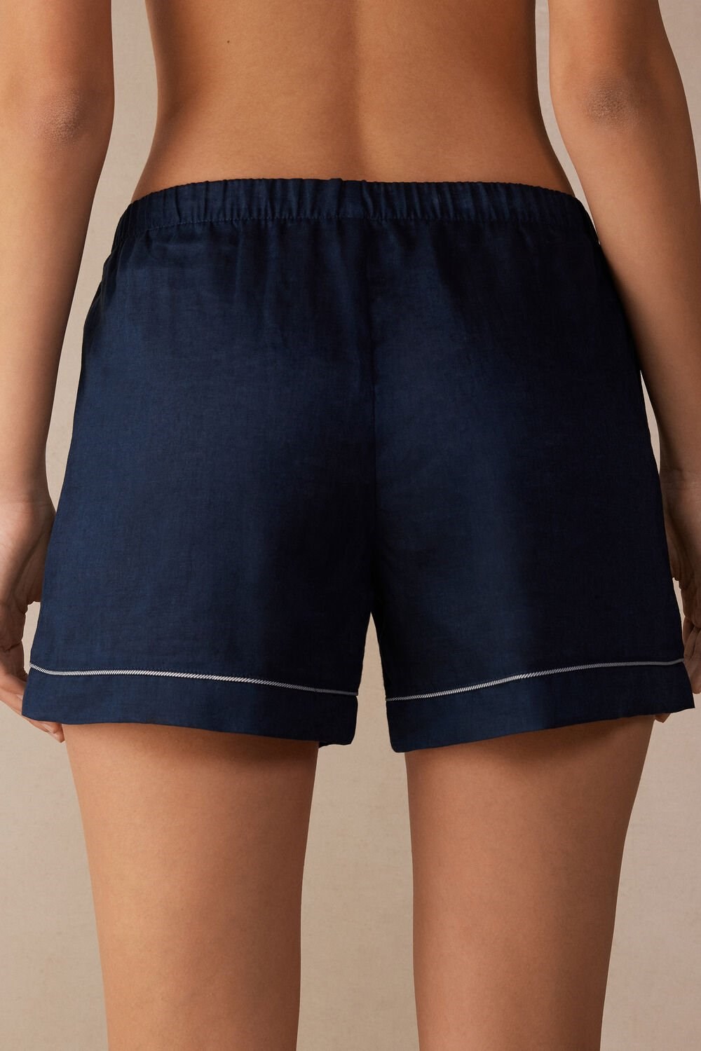 Intimissimi Yacht Night Linen Shorts Blauw Blauw | 67142PBGF